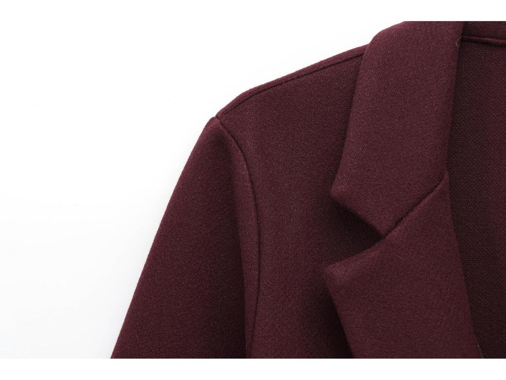 2025 Retro Europäischer & Amerikanischer Damen Wollreversmantel mit Knopfdetails - Vielseitige und Weiche Pendlerjacke