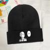 One Punch Man Strickmütze Damen Unisex Mützen Herbst Winter Hüte Saitama OPM Oppai Anime Manga Crochet Melon Cap
