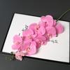 Long Stem 9-Head Phalaenopsis Orchid Artificial Floral Decoration for Weddings and Home