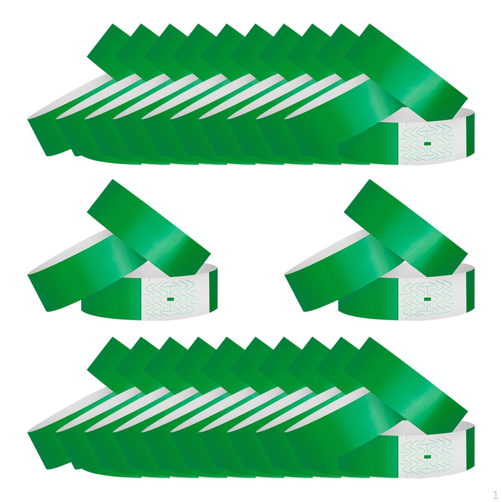 100Pcs Wristband VIP Bracelet for Nightclubs Accompaniment Dark Green