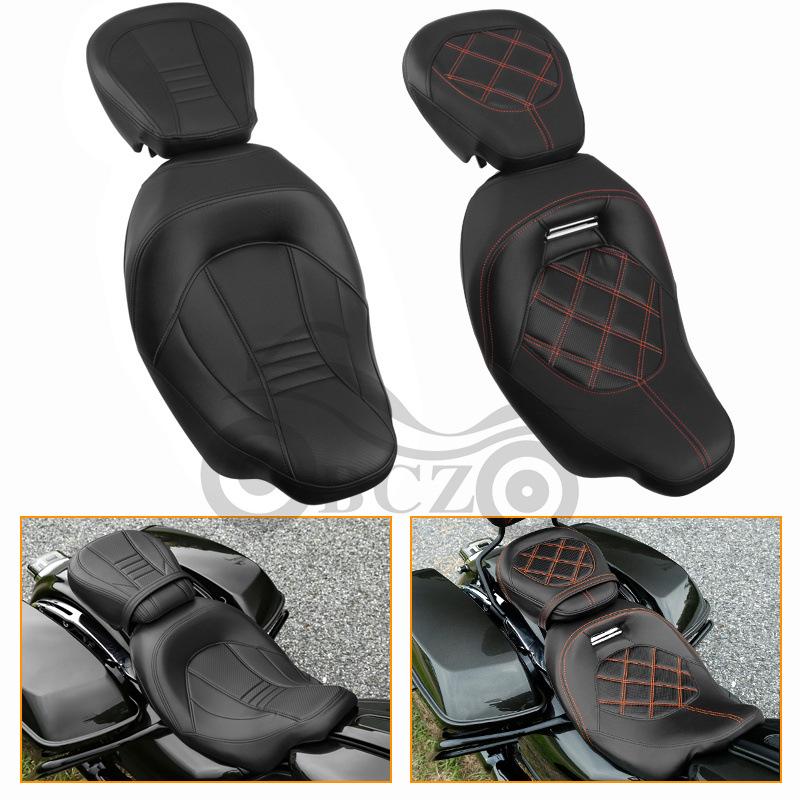 Harley-Davidson CVO Street Glide Přední a zadní upravené siamské dvojité sedlo