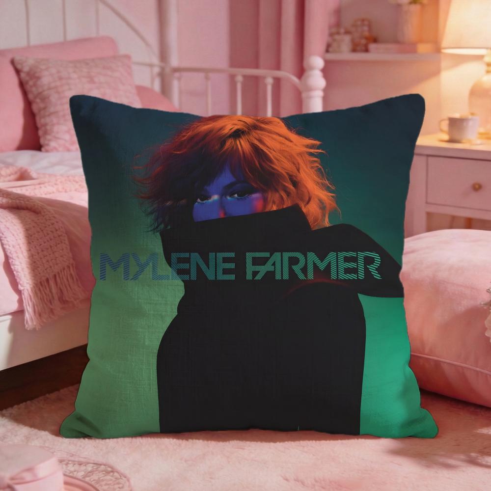 Singer MMylene Farmer Cushion Cover Premium Comfort Reversible Pillow Cove Two In One Design For Any Room Car Interior