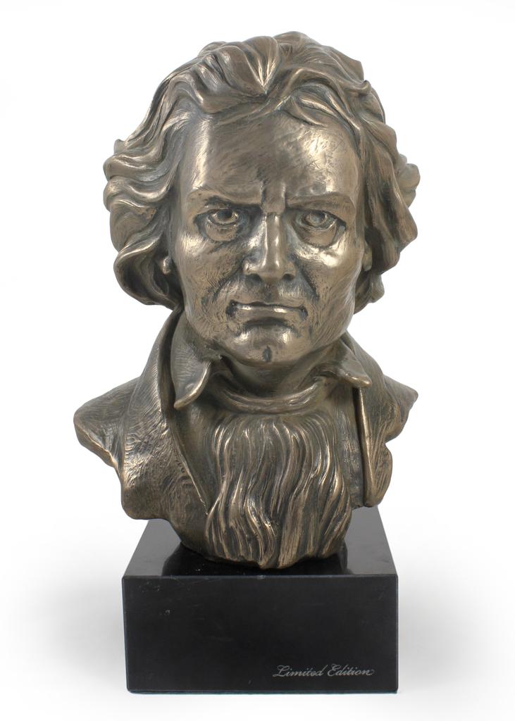 Ludwig van Beethoven - Marmorbüste, Statuette einer berühmten Persönlichkeit, Dekoration für Büro, Schule und Hotel von der Marke Art-Dog