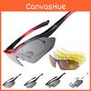 Outdoor Polarized Cycling Sunglasses With Five Interchangeable Lenses For All Weather
