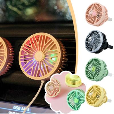 Auto Luftauslass Ventilator 2in1 Umgebungslicht Starke Windkraft Automobil Tragen Warm Einfacher Ventilator Innenraum Atmosphäre Zubehör Crea U5C1