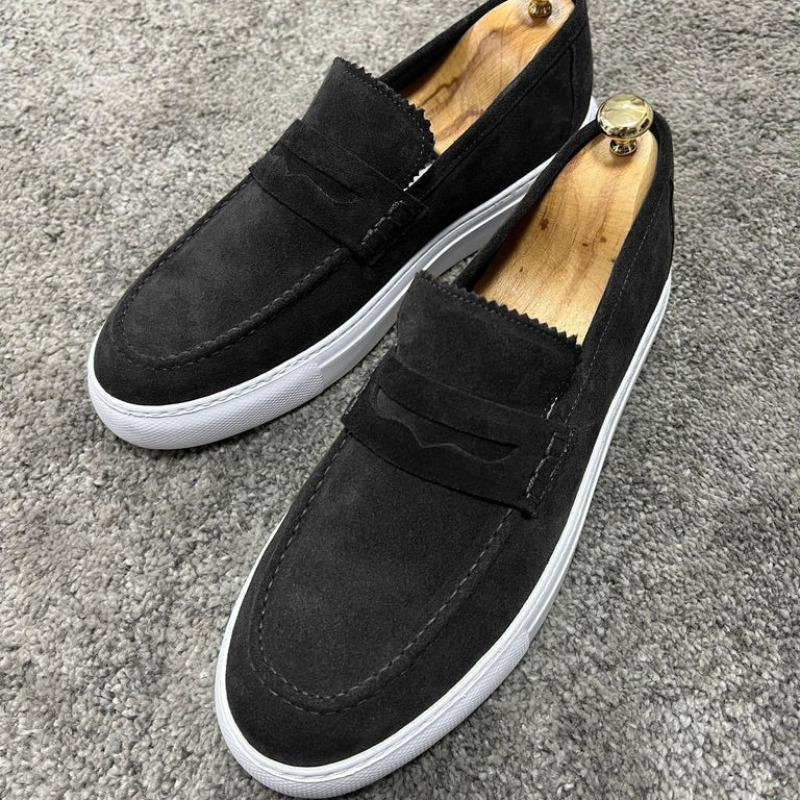 Fashion Business Men's Suede Leather Casual Shoes Autumn New Comfortable Flats Shoes Loafers Classic Men Platform Walking Footwear 38-48