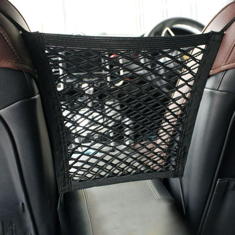 Filet de rangement universel double couche pour sièges de voiture, Filet de rangement suspendu isolant monté sur véhicule