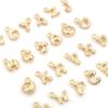 3 Piece Brass Charms 18K Real Gold Plated Capital Alphabet/ Letter Message " A-Z " Pendant Accessories DIY Personalized Jewelry