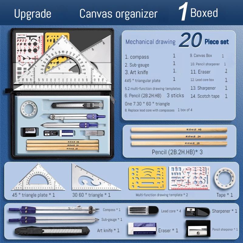 

Набор инструментов для черчения инженерной техники Профессиональный набор для рисования Черчение САПР Студенский канцелярский набор Линейка Циркуль Карандаш
