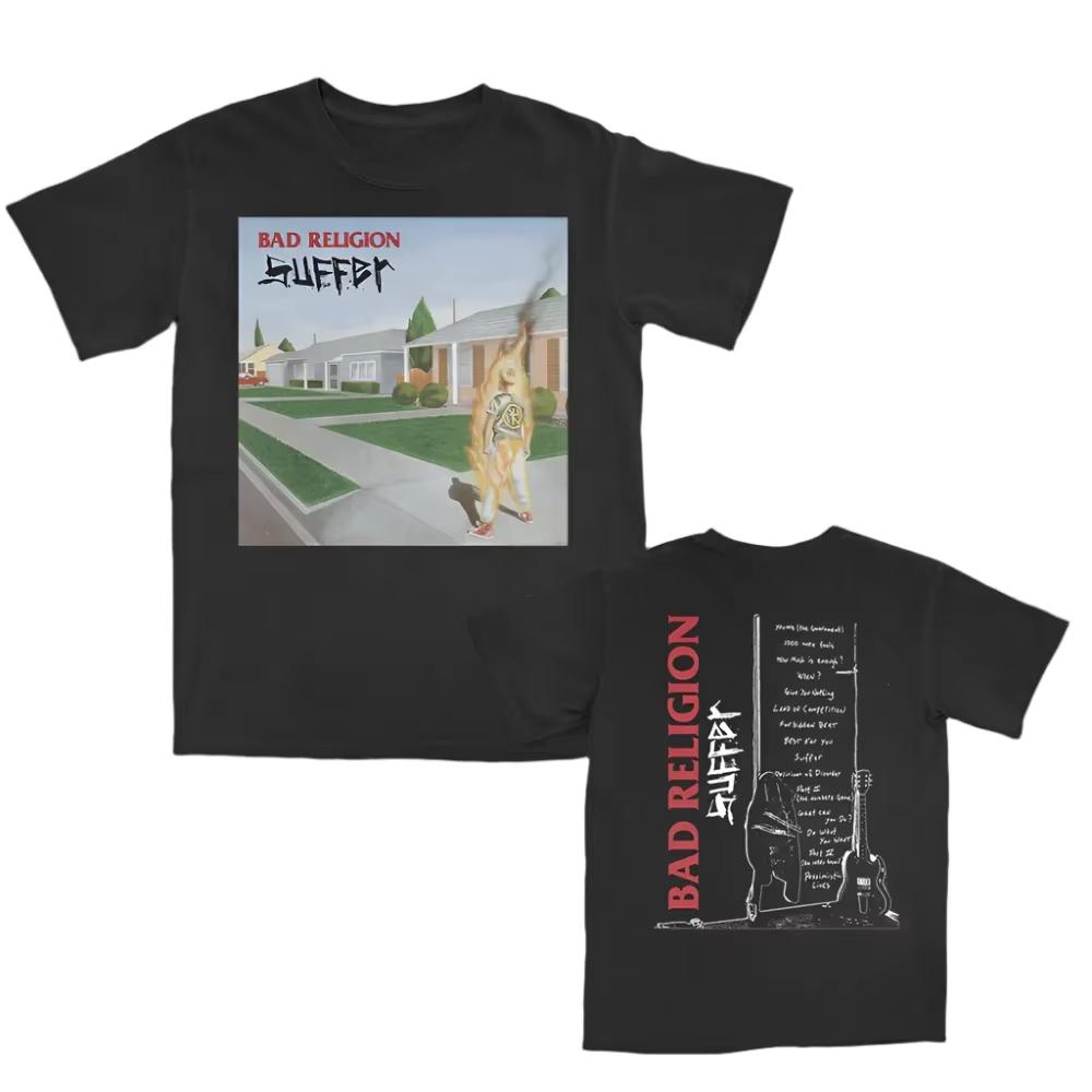 Bad Religion Grafické Bavlněné Pánské Dámské Letní Tričko s Krátkým Rukávem Unisex Módní Značka Luxusní Top Ležérní Vintage Retro Denní Tričko