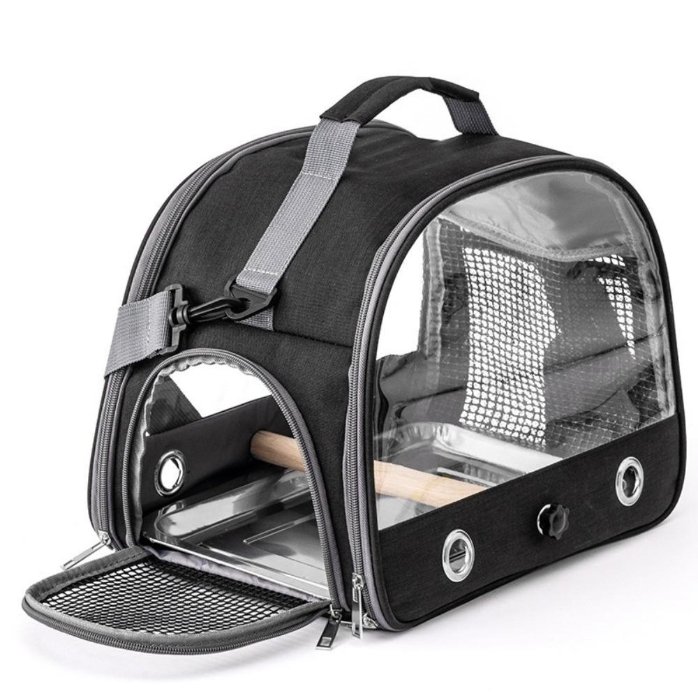 Rabbit Bird Travel Carrier Hamster Parrots Takeaway Bag New Stainless Steel Tray