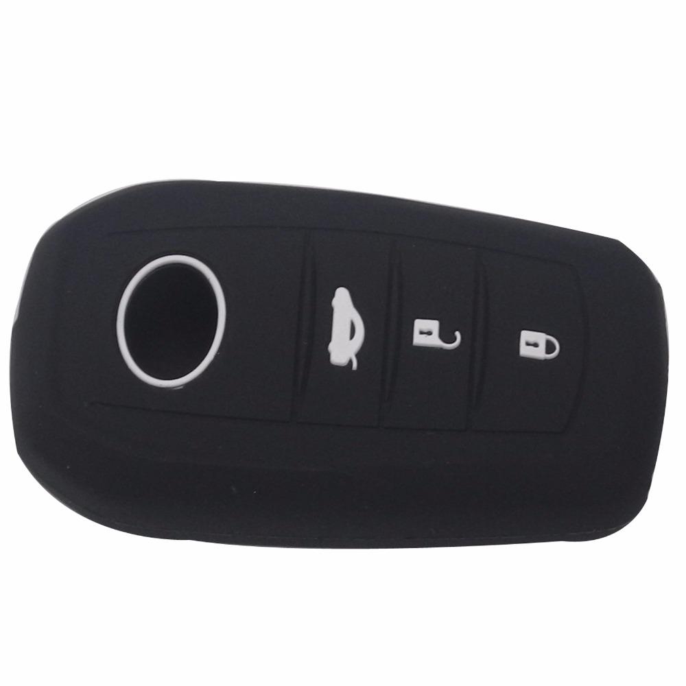 jingyuqin 3 Buttons Remote Car-Styling Silicone Key Holder Shell Case Cover Case For Toyota Corolla Camry RAV4 2014 2015