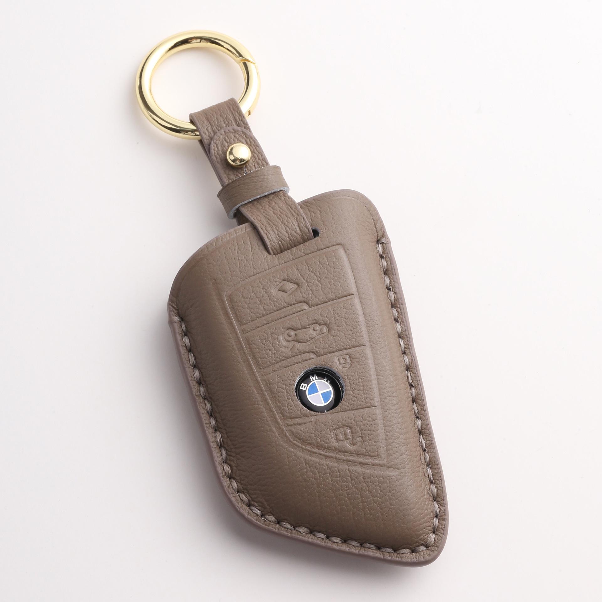 

Индивидуальная сумка для ключей подходит для BMW 5 серии 7 серии x3x5x2x4x6 с лезвием, чистый кожаный чехол ручной работы, пряжка, высокого класса коричневый