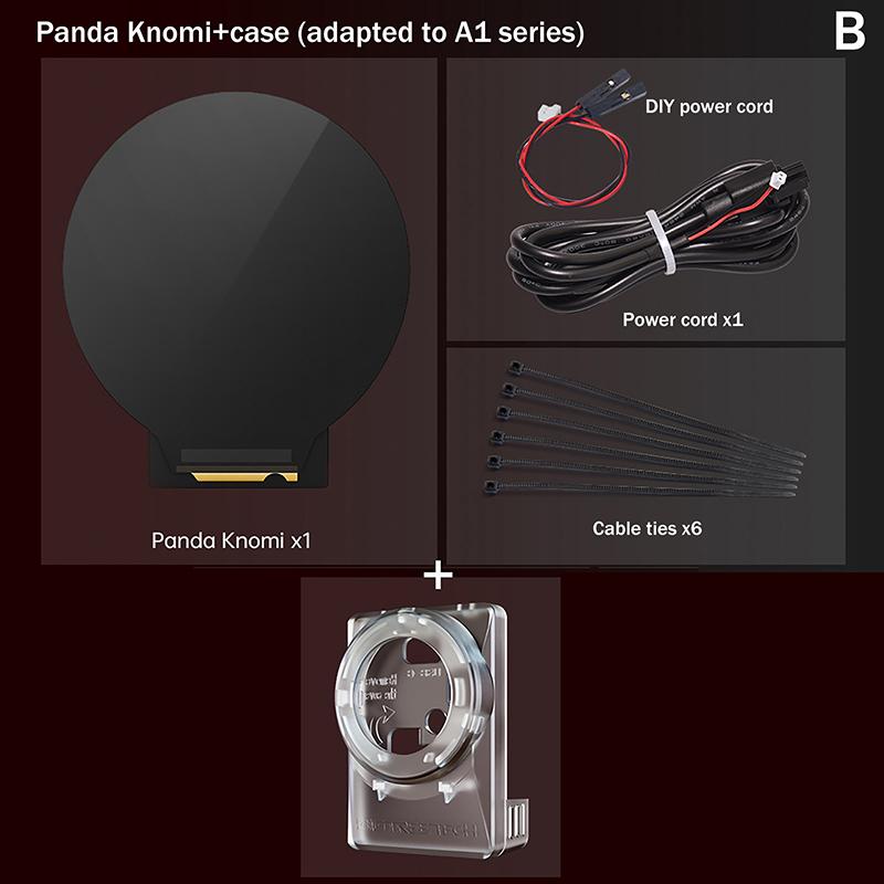 

Дисплей прогресса 3D-печати Panda Knomi Для принтеров A1 X1 P1 Статус принтера Обновления в реальном времени Настраиваемый интерфейс Обновление по воздуху (OTA) Panda Knomi w Shell