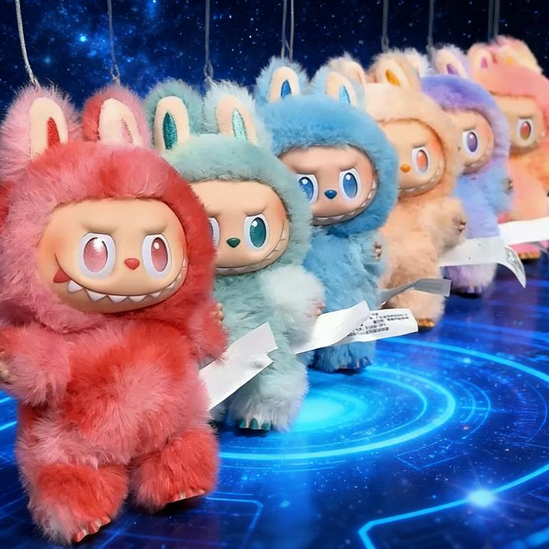 Plush Toy V3 The Monsters Big Into Energy Series Vinyl Plush Toy Bag Pendant Kawaii Figure Face Doll Keychain Birthday Gift