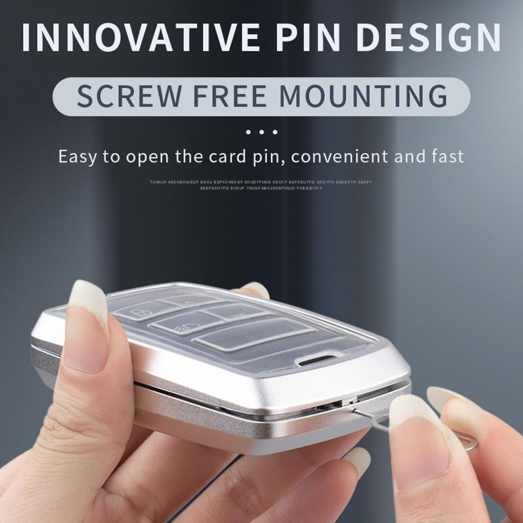 Alloy Aluminum TPU Soft Film Car Key Black Case Cover For Land Rover