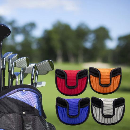 Golf Putter Headcover Portable Mesh Head Cover Versatile Club Protector with Fastener Tape for Most Golf Putters