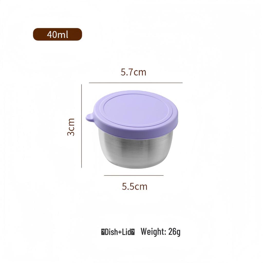Portable Stainless Steel Sauce Cup with Leak-Proof Silicone Lid - Ideal for Outdoor Salads