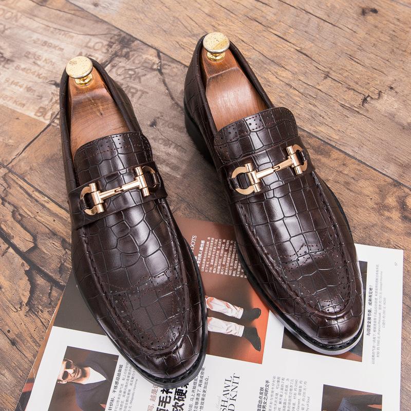 Cheap Men's Shoes 2025 Autumn New Large Size British Style Leather Shoes Business Dress Fashion Casual Trendy Leather Shoes