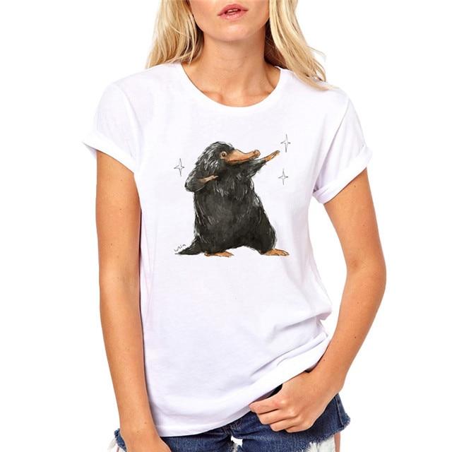 

Футболка «Фантастические твари Ниффлера» Романтическая женская белая повседневная футболка Camisetas Mujer Женская классная футболка