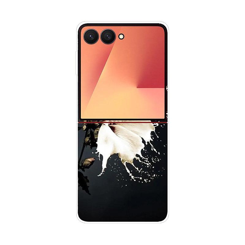 Luxury Transparent Phone Case For Samsung Galaxy Z Flip 7 Cases Hard PC Folding Cover For Galaxy Z Flip7 Shockproof Capa Fundas