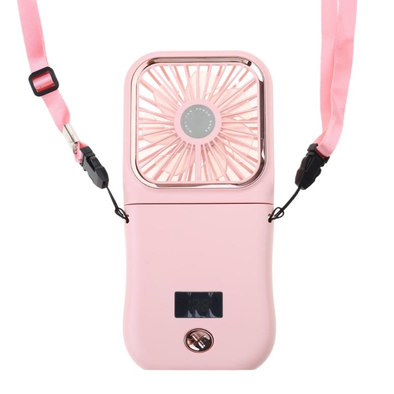 Portable Handheld Fan,Rechargeable Hand Fan, Builtin 3000mAh Battery Fan,USB Foldable Fan, Pocket Fan with Power Bank