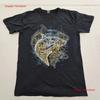 Fish Print Blue Cotton T Shirt Unisexs M Vintage Comfortable Stretched Soft Stylish Homme Graphic Designer Clothes