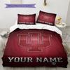 Name Custom Indiana Hoosiers football Pattern Bedding Set Quilt Cover Pillowcase Home Decor Gift (1 * duvet cover + 2 * pillowcase, without core)