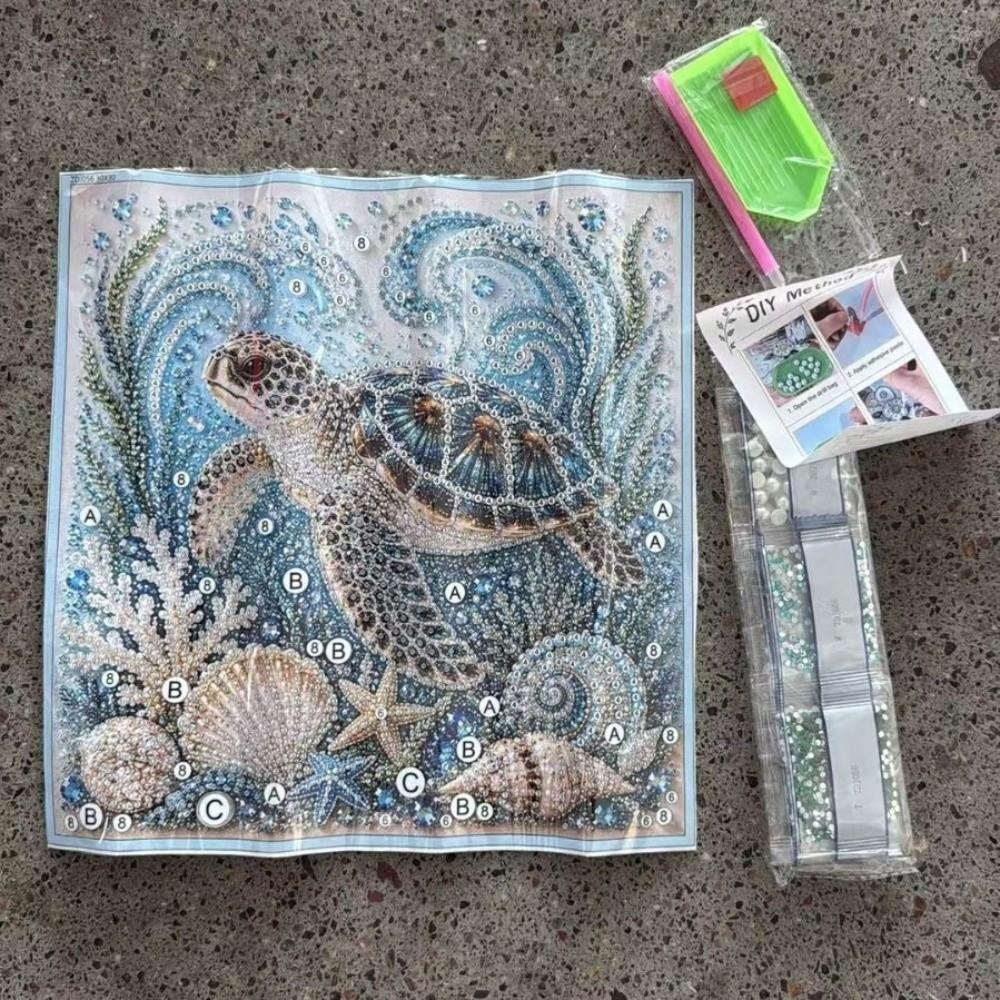 Coastal Style Ocean Theme Pearl Art DIY Kit Sparkling Ocean Art Set Wall Decoration