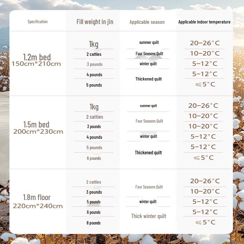 Mercury Home Textiles Premium Xinjiang Cotton Quilt