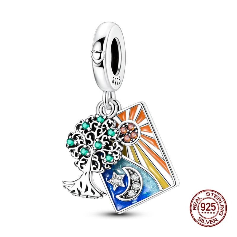 Original Charmcopper Star Moon Sun Tarot Series Charm Beads Fit 3Mm Original Bracelet Womens Diy Fine Jewelry Gift