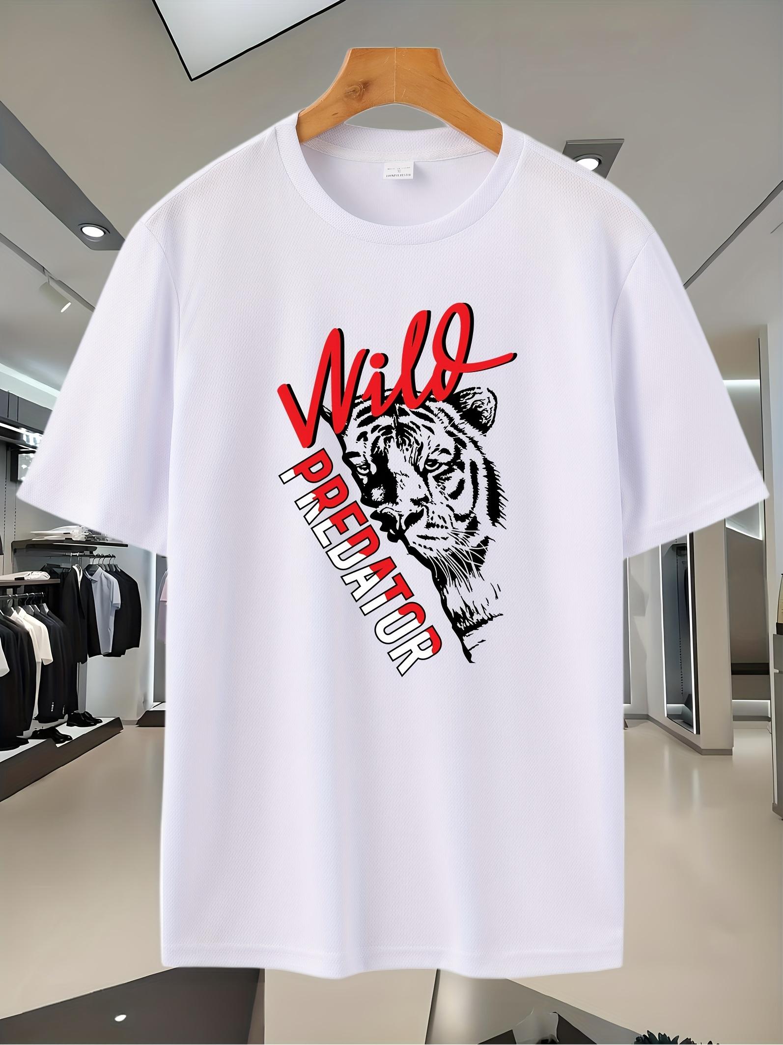 Wild Predator Breathable Mesh T-shirt - Stylish Summer Sports & Casual Wear L