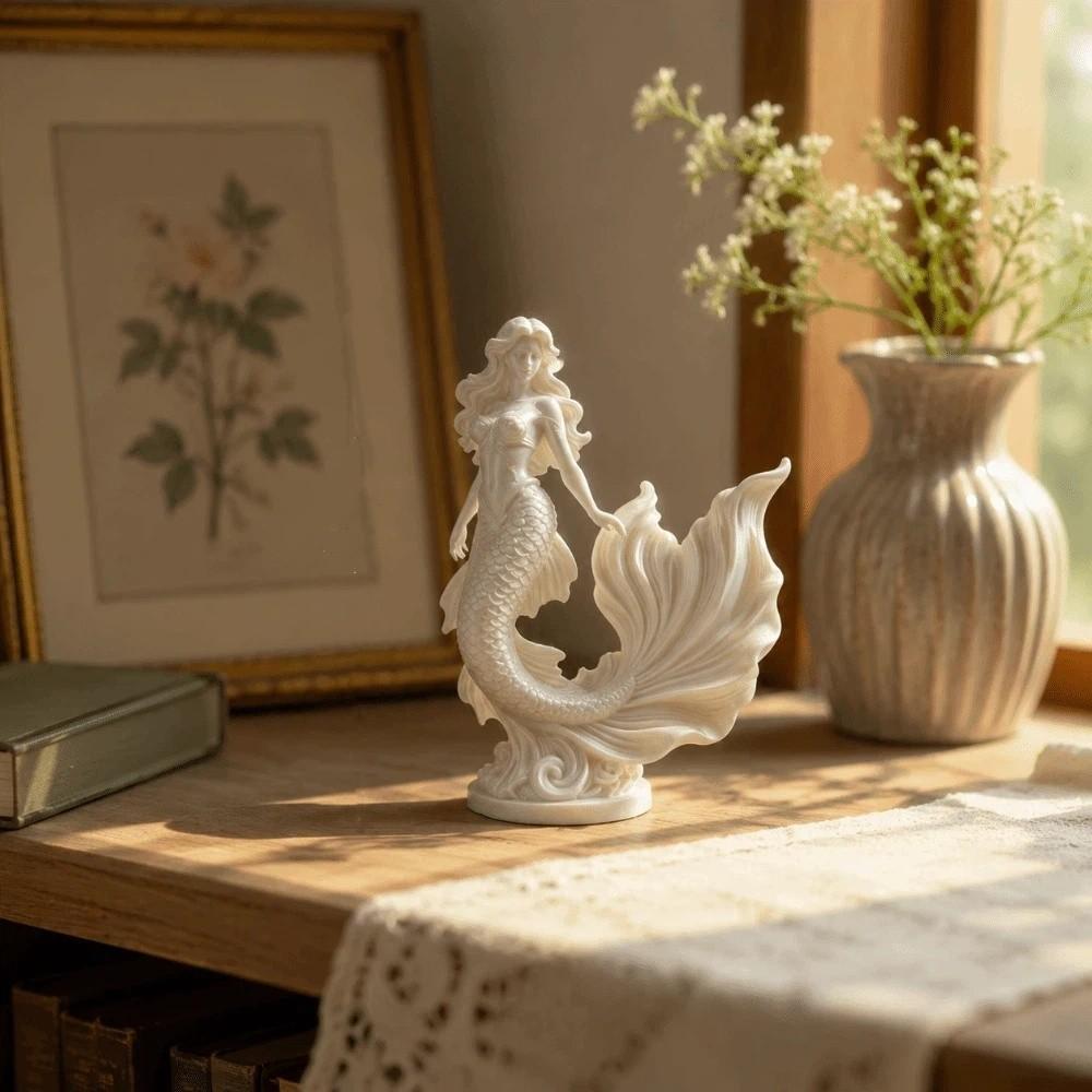 Sculpture Desktop Ornaments Ocean Theme Mermaid Ornaments Art Crafts Home Decoration Gift