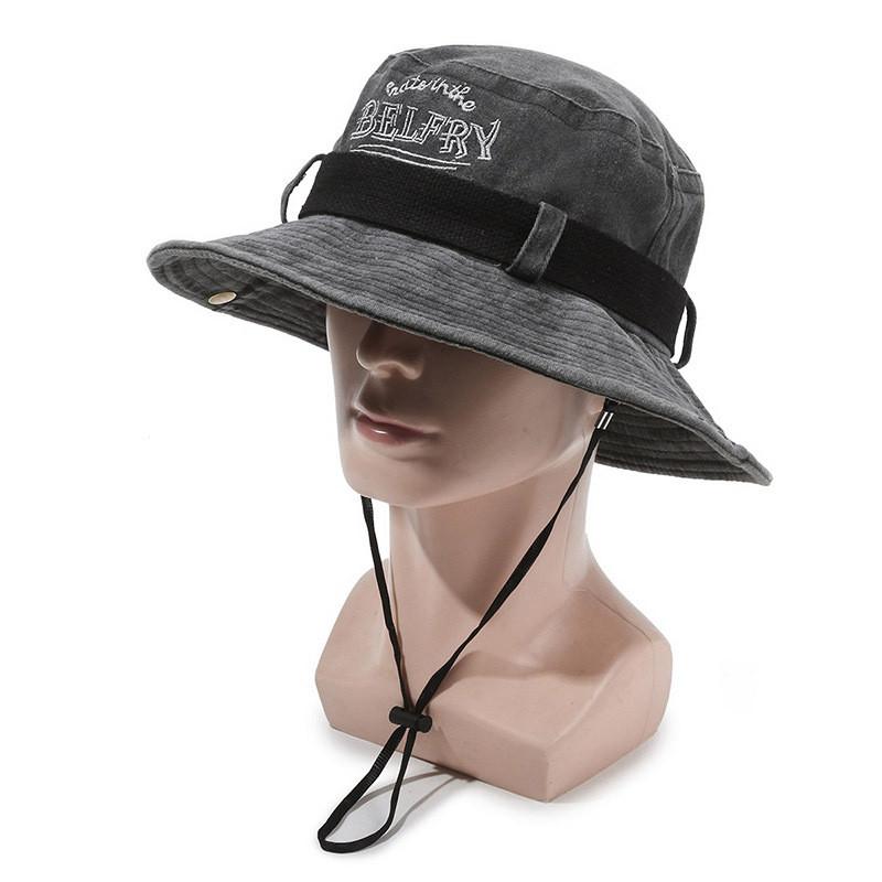 

Street Style Foldable Sun Hat With Breathable Cotton Material For Spring And Fall Outdoor Activities чёрный