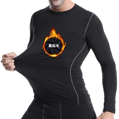 [Nesseo] Men's Sports Innerwear, Long Sleeve, Winter, Brushed Lining, Compression Wear, Cold Protection Inner Tops, Underwear, Compression Shirt,