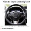 Black Beige Gray Car Auto Steering-Wheel Cover Wrap Hand Sewing For Subaru WRX (STI) 2015-   Levorg 2015 2016 -
