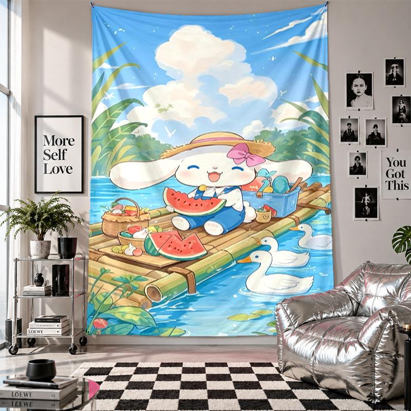 Wall TapestryCinnamoroll Art Hanging Cloth Decorative Background Cover for Room Decoration