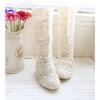 Hollow Spring and Summer Single Boots Cool Boots Medium Boots Large Size Women's Shoes