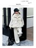 Girls' Fleece-Lined Sweatshirt Three-Piece Set - 2024 Autumn/Winter Trendy Casual Sportswear