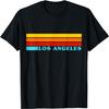 Los Angeles USA - Colorful Stripes Cool Vintage Style T-Shirt
