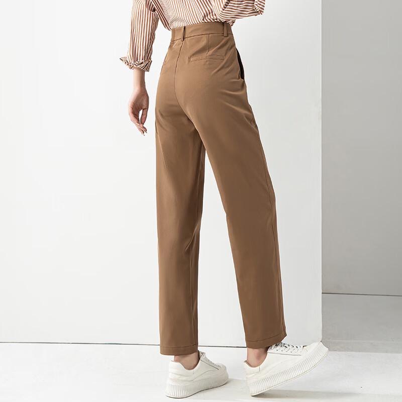 Fanzhen Women's Wrinkle-Free Drapey Straight-Leg Casual Pants