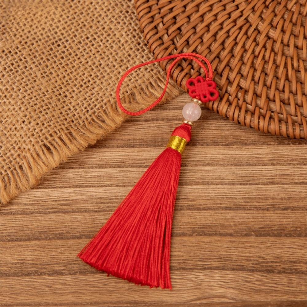 10PCS Multicolor Tassel Chinese Knot Tassels With Jade Beads Jade Beads Tassels For Jewelry Making