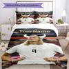 Haaland 202 Customize Your Name Bedding Set Breathable Duvet Cover with Pillowcases Home Decoration Birthday Gift