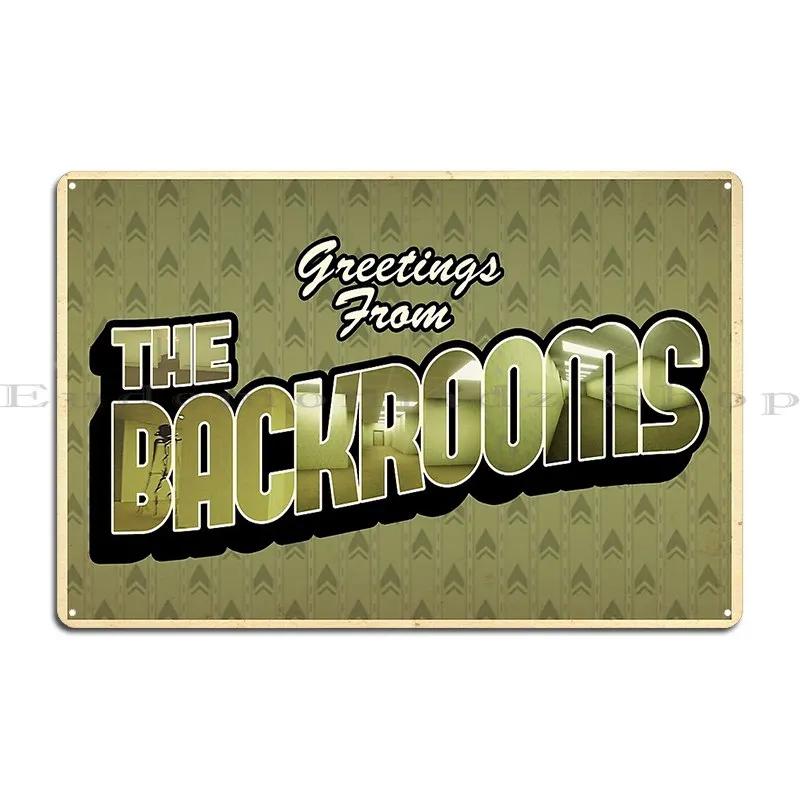 Nessun Clipping Nelle Backrooms Giallo Ho Sopravvissuto Alle Backrooms Le Backrooms Kane Pixel Pittura Metallica Segno in Latta da Garage Poster