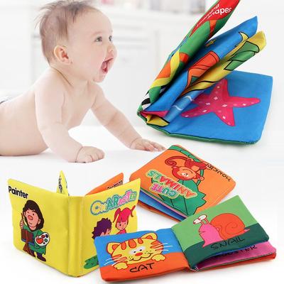 Weiches Stoff-Babybuch-Spielzeug, buntes Stoff-Baby-Lernbuch, frühes pädagogisches Spielzeug, Geschenk für Babys