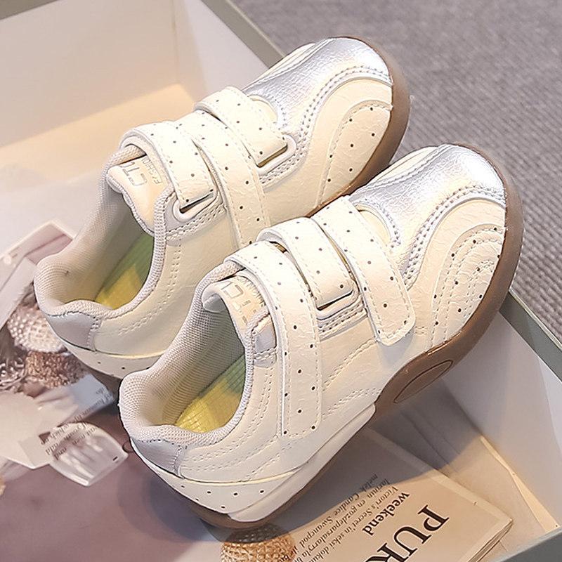 Girls  shoes2026Spring new children s princess soft-soled sneakers, fashionable big girl s casual white shoes 26Code