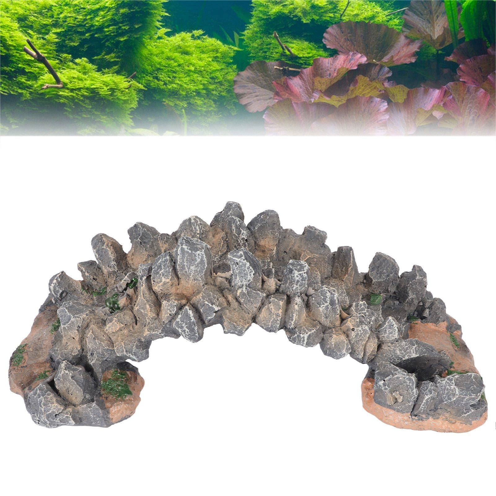 Aquarium Arch Bridge Resin Safe Simulation Decoration Fish   Bridge Ornament for Landscaping
