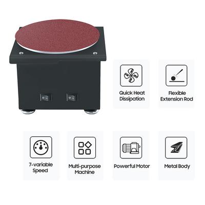 Mini Bench Disc Sander and Sanding Roller with Flexible Extension Rod Kit Electric Edge Sharpener 7