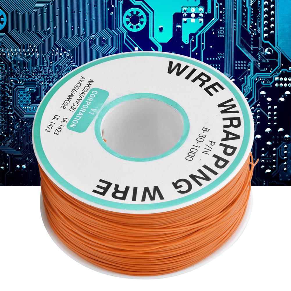 Orange OK Wire Printed Circuit Board Repairing Low Resistant 30AWG Wrapping Jumper Wire 300m