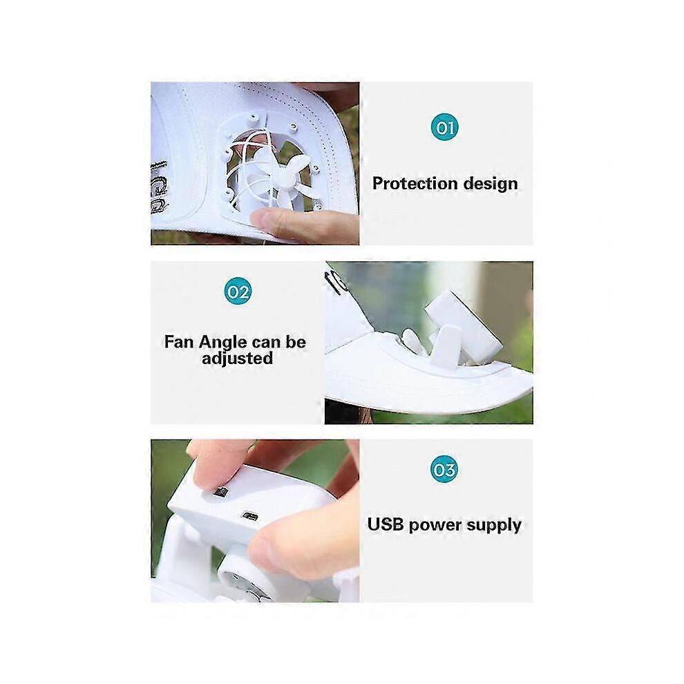 Solar Fan Baseball Hat Multifunctional Usb Fan Cap